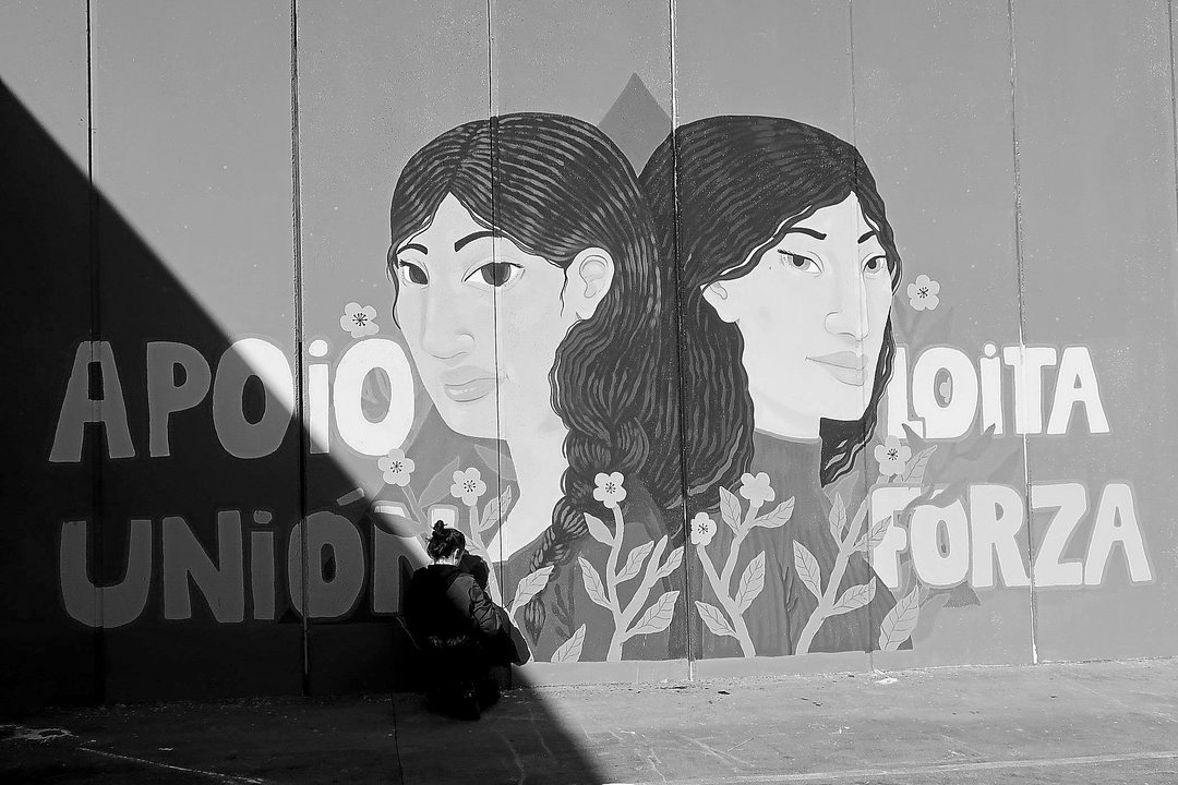 El nuevo mural del módulo 10 de mujeres hecho por las internas de A Lama.