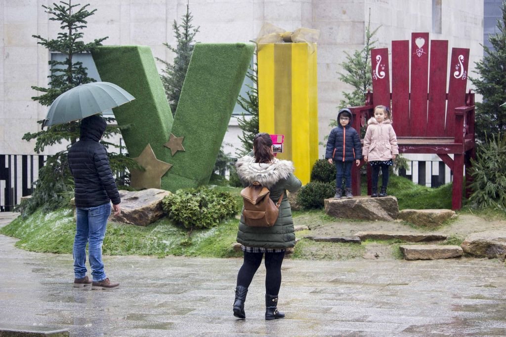 Los photocall navideños son uno de los grandes éxitos de este año en Vigo.
