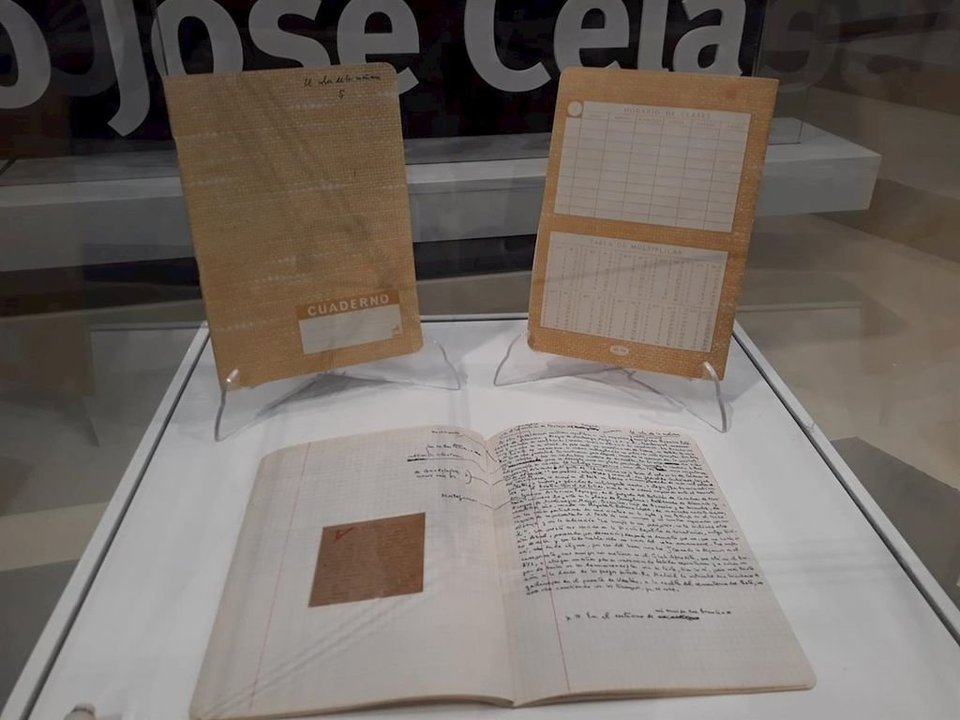 Manuscritos del escritor presentados por la Universidad Camilo José Cela.