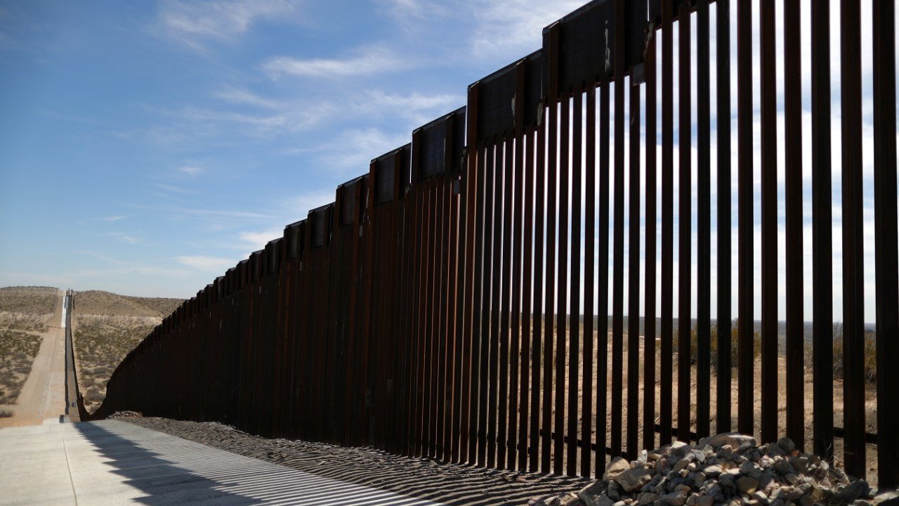 El muro en la frontera con México