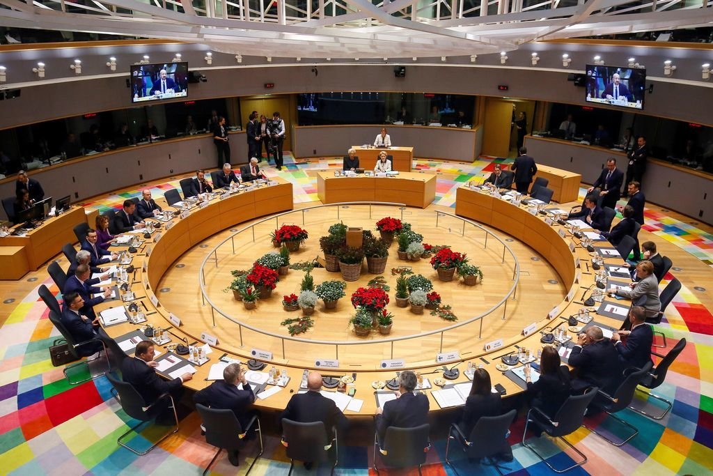 Los dirigentes de la Unión Europeam, durante el encuentro que mantuvieron en Bruselas.