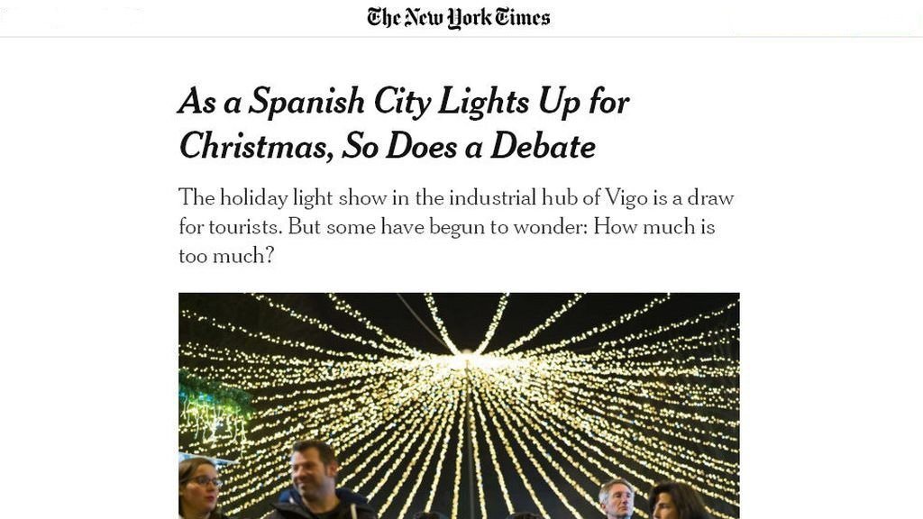 The New York Times, líder de la prensa estadounidense, dedica uno de sus reportajes al auge de la Navidad de Vigo y repasa la figura de Abel Caballero.