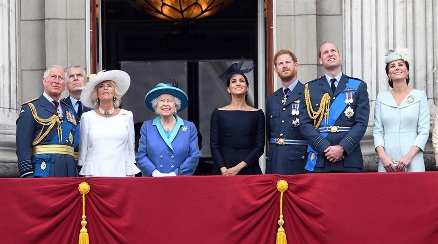Los miembros de la familia real británica.