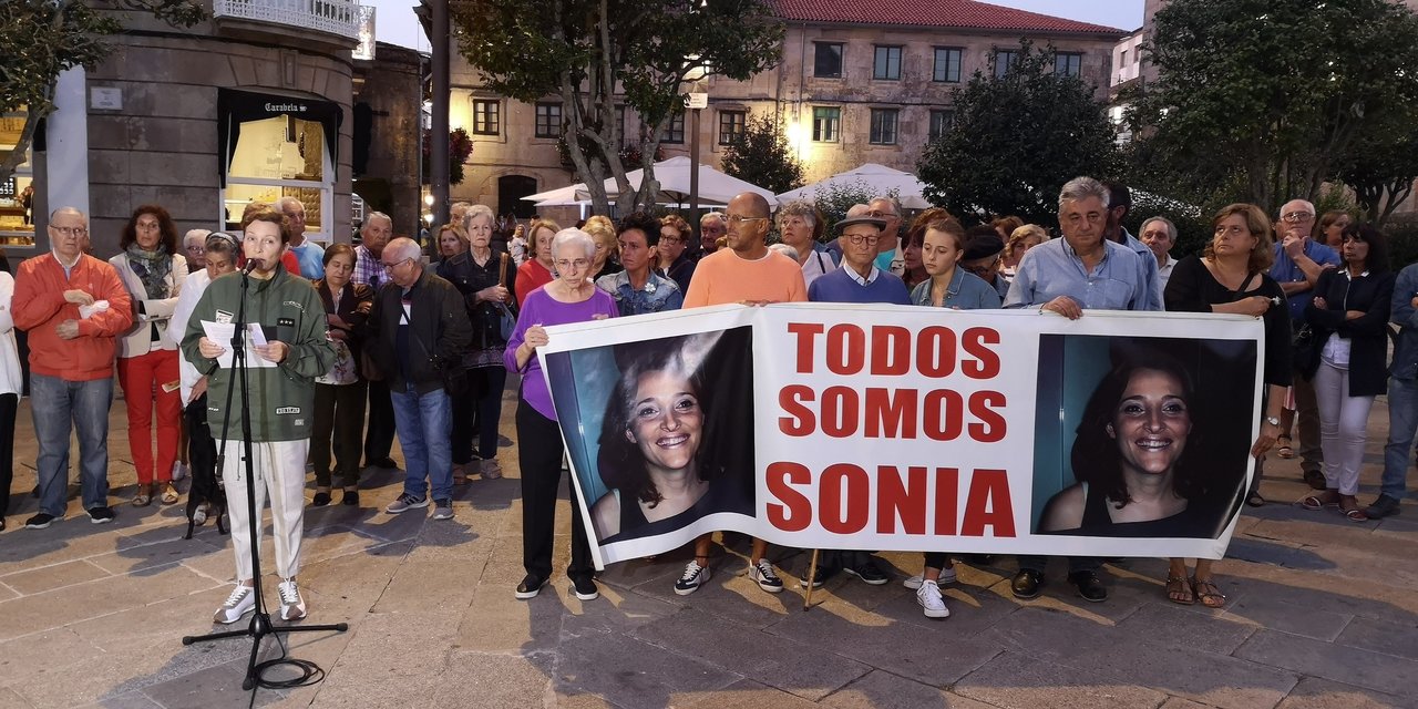 Manifestación en Pontevedra por el noveno aniversario de la desaparición de Sonia Iglesias