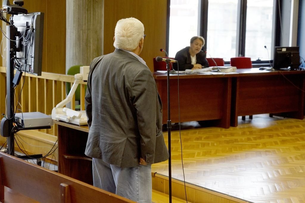 El vidente vigués, testificando en el juicio celebado en la Audiencia el pasado mes de julio