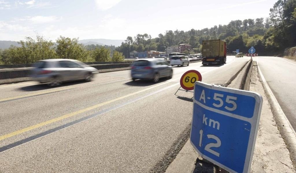 El tramo que suma más accidentes de toda la red de carreteras del Estado, en la autovía A-55 Vigo-Porriño.