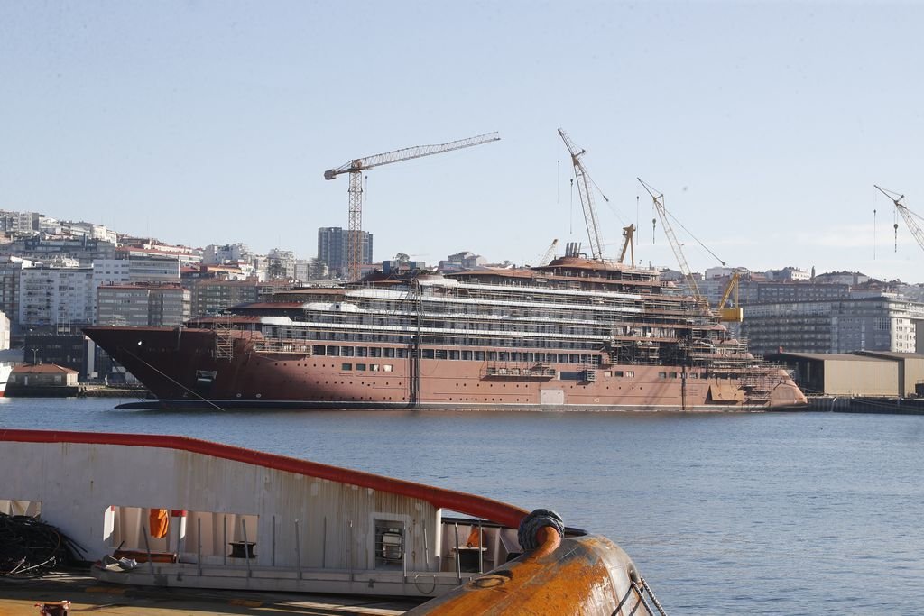 La obra del crucero &#39;Evrima&#39; se retomará en breve tras un acuerdo entre Barreras y las empresas auxiliares.