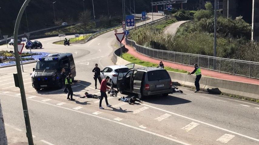 Espectacular operativo en Vigo contra bandas itinerantes de asaltantes