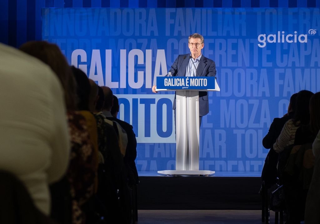 Núñez Feijóo, ayer en su intervención ante la dirección del PP de la provincia.