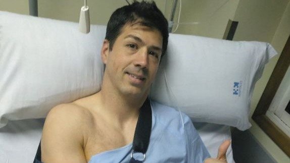 González, en el hospital.