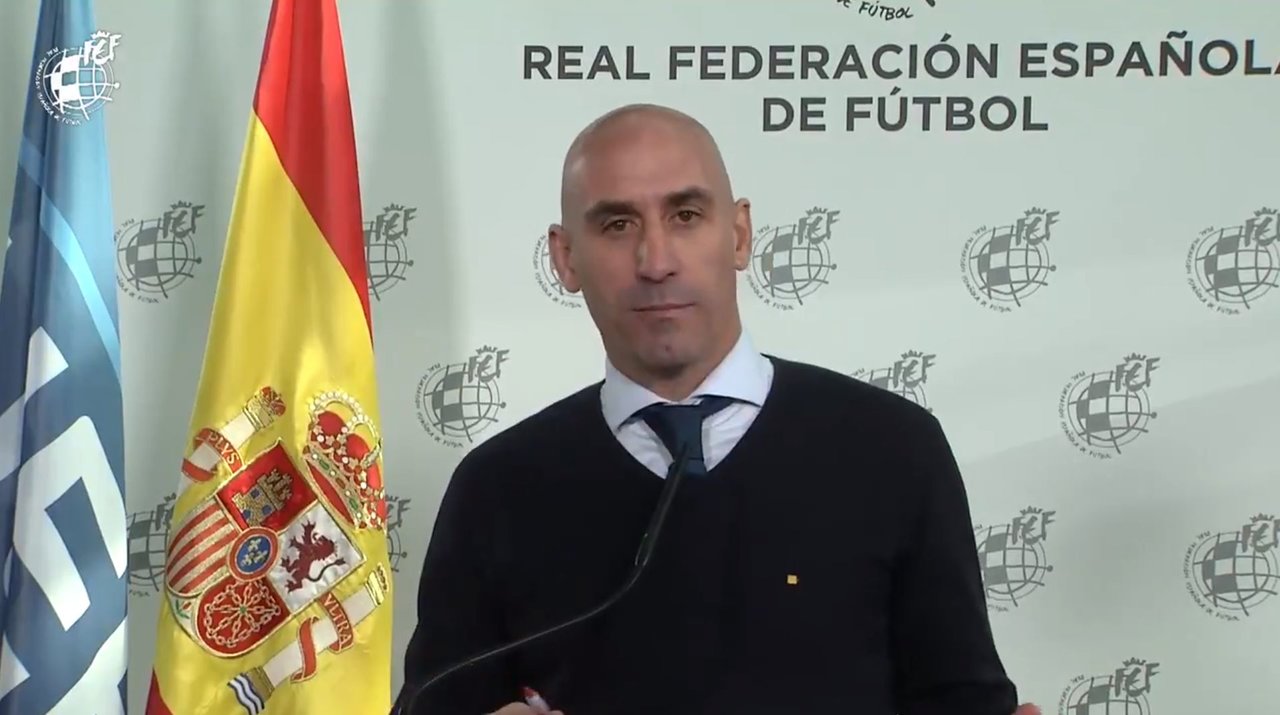 Luis Rubiales, presidente de la Federación Española de Fútbol,
