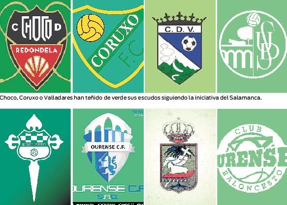Otros clubes gallegos como Racing de Ferrol, Ourense C.F., Poio o COB se han unido a la campaña.