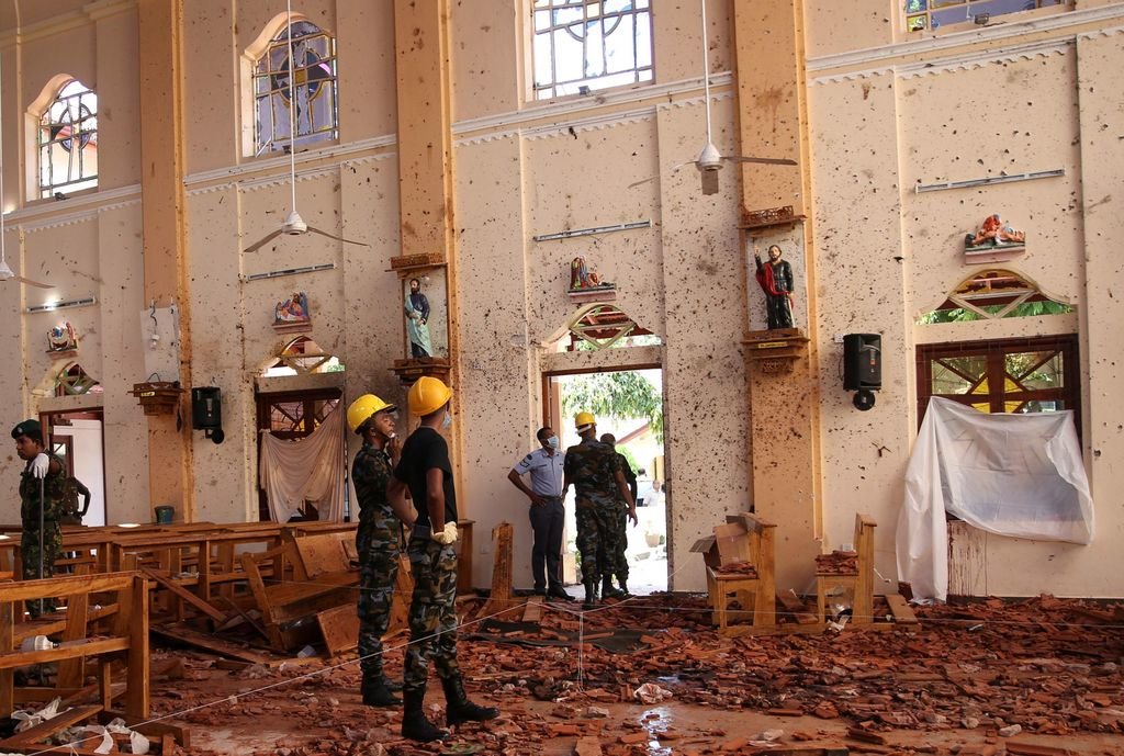 Uno de los atentados del 21 de abril en Sri Lanka, contra una iglesia católica.