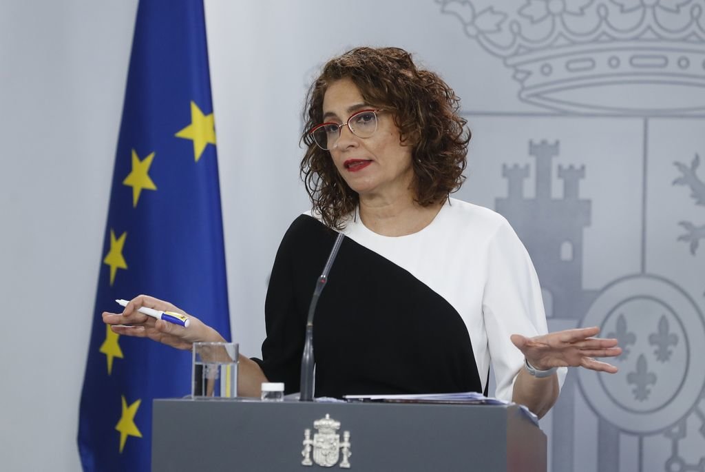 La ministra María Jesús Montero, durante la rueda de prensa posterior a la reunión del Consejo de Ministros.
