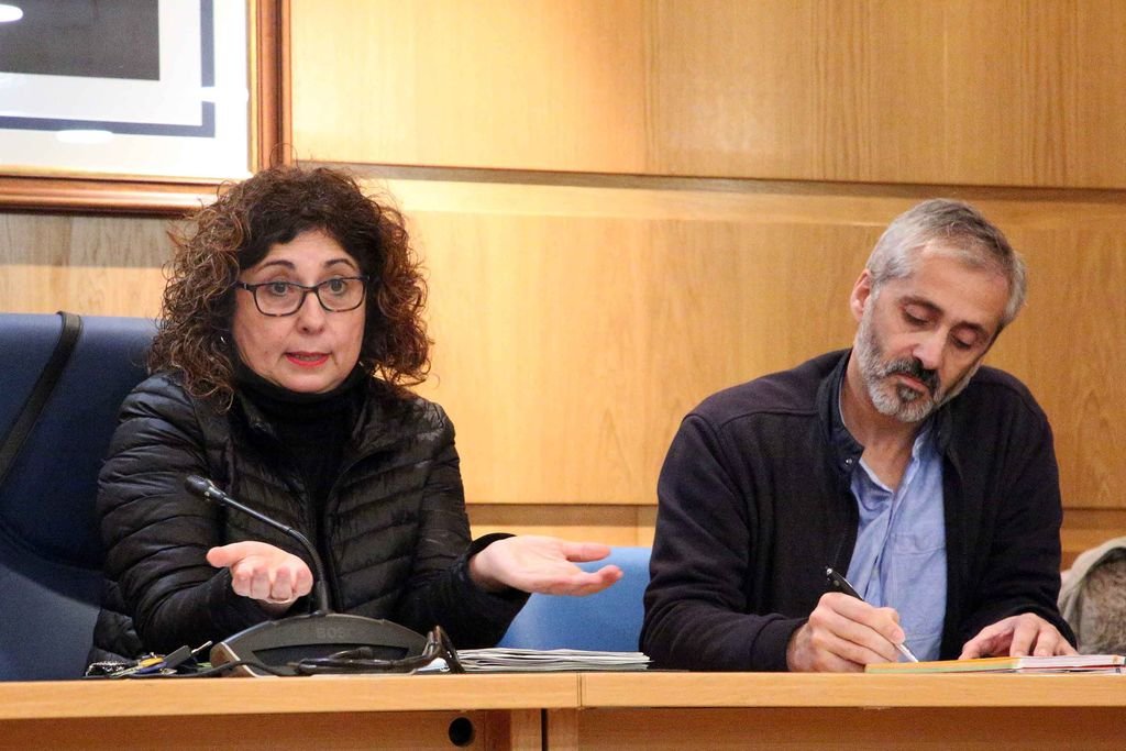 Lourdes Moure y Pedro Pereira, concejales de Contratación y Vías y Obras.