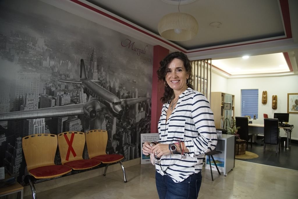 Marta Galindo reabrió ayer la agencia Viajes Margali.
