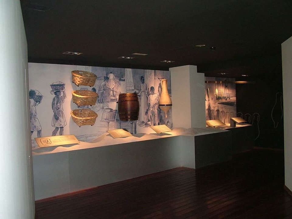 Interior del museo Salinae en Rosalía de Castro, donde se hallaron los restos de albariño.