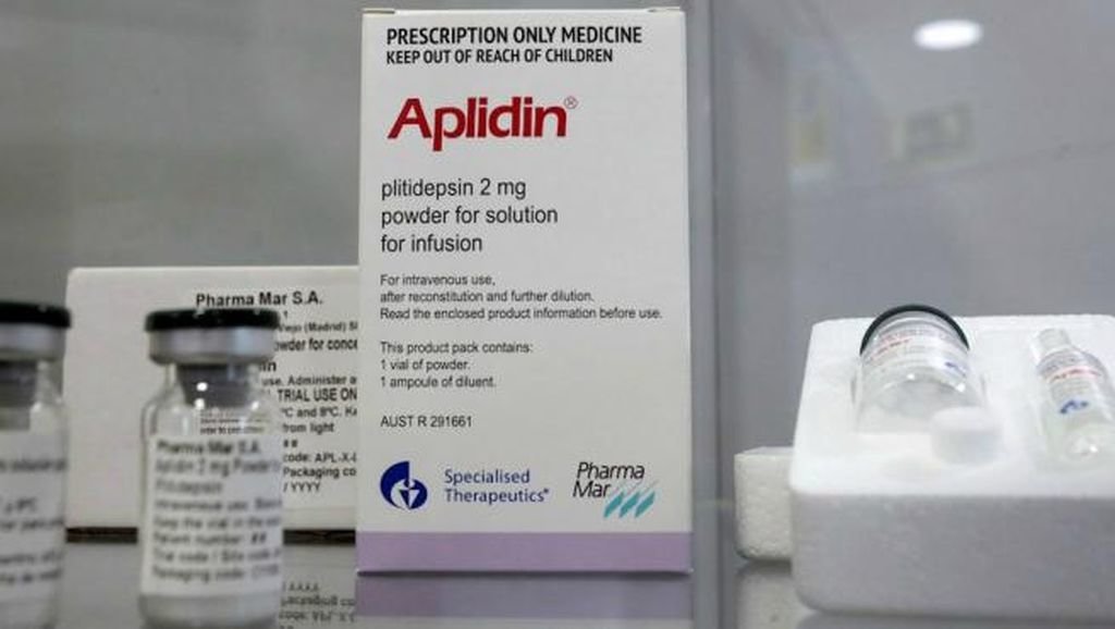 Presentaciones de Aplidin, el medicamento de Pharmamar efectivo contra el covid-19.