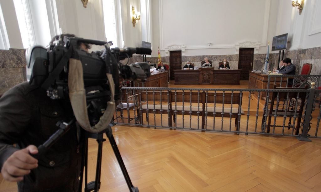 La vista de apelación ayer en la sala del Tribunal Superior de Xustiza de Galicia.