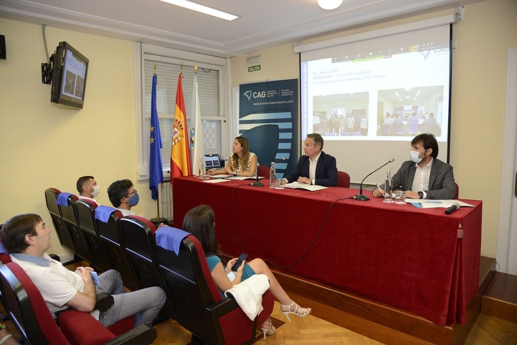 Asamblea general del Consorcio Aeronáutico Gallego celebrada ayer en Vigo.