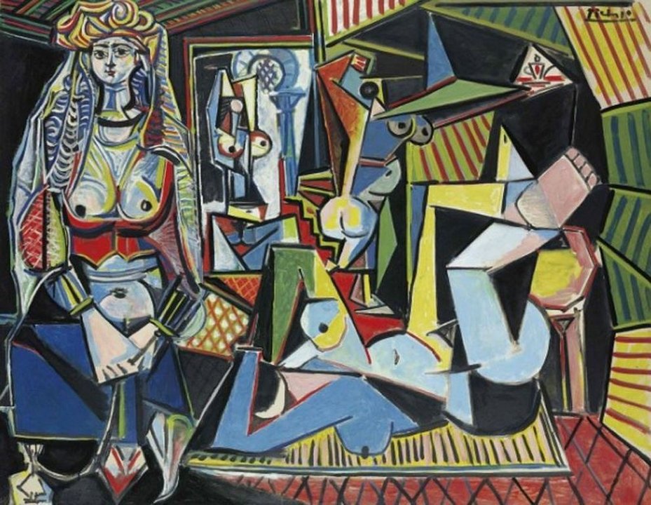 &#34;Le femmes d&#39;Alger&#34;, una de las pinturas de la serie de 15 del pintor cubista español Pablo Picasso.