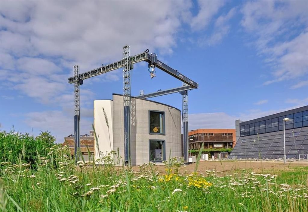 Primera casa impresa por la tecnología 3D de varias alturas en Westerloo, en la región de Flades, Bélgica.