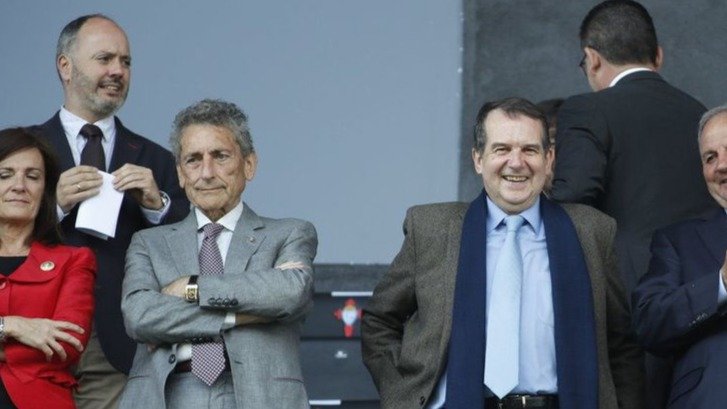 Carlos Mouriño, presidente del Celta, y Abel Caballero, alcalde de Vigo.