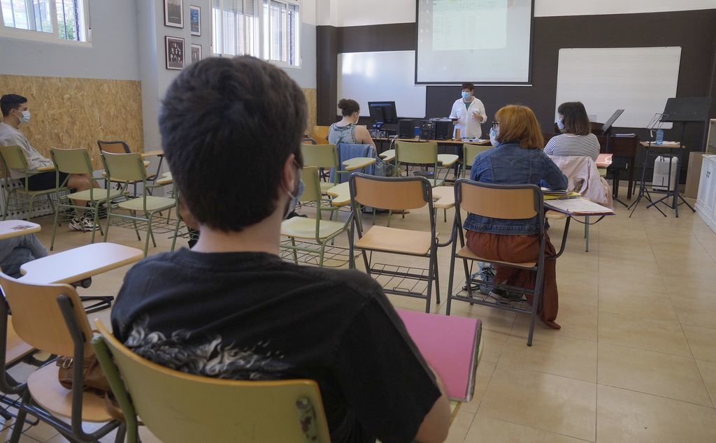 Los institutos ya hicieron un primer ensayo de aulas Covid en mayo para 2 de Bachillerato.