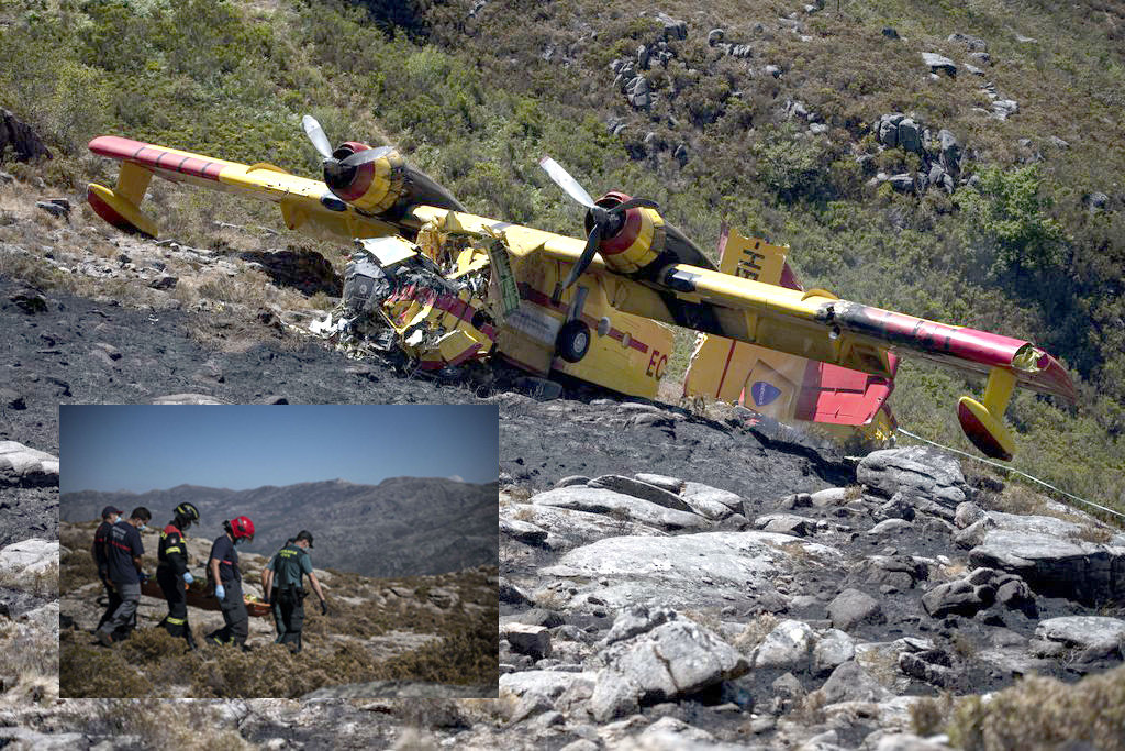 El siniestro dejó un muerto y un herido grave, evacuado en helicóptero,  al caer la aeronave en un punto montañoso de difícil acceso en la parroquia de Manín.