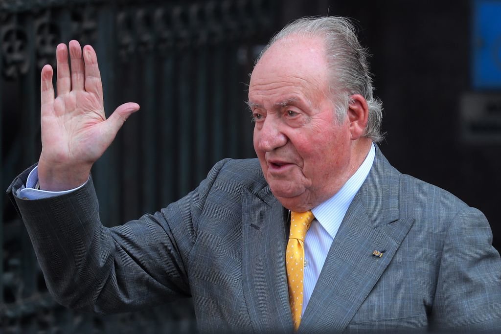 El rey Juan Carlos I en marzo de 2018, en Santiago de Chile.