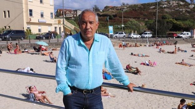 José Manuel Silva, la pasada semana junto a la playa de Area Grande en A Guarda.