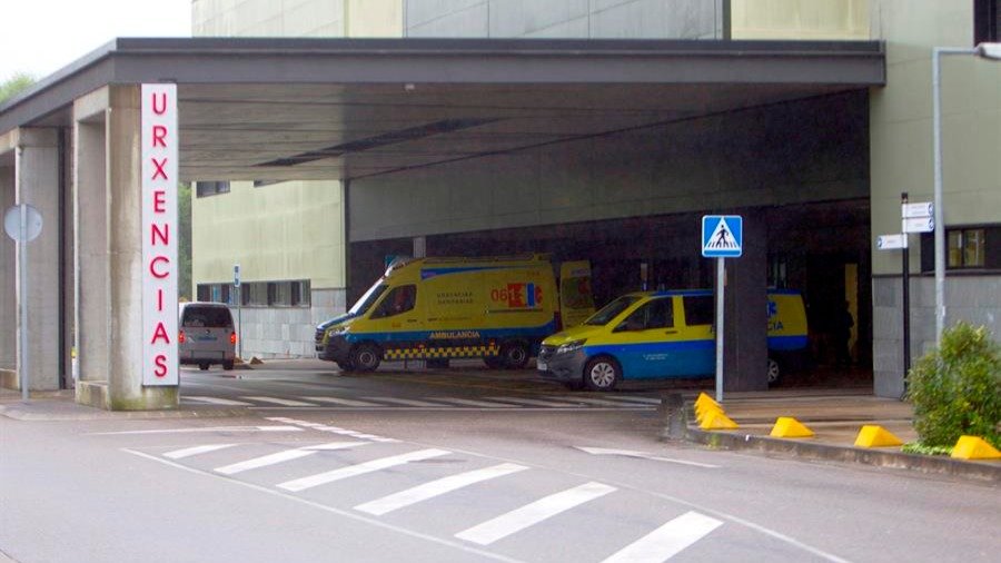 Vista de la entrada de Urgencias del hospital Álvaro Cunqueiro de Vigo.