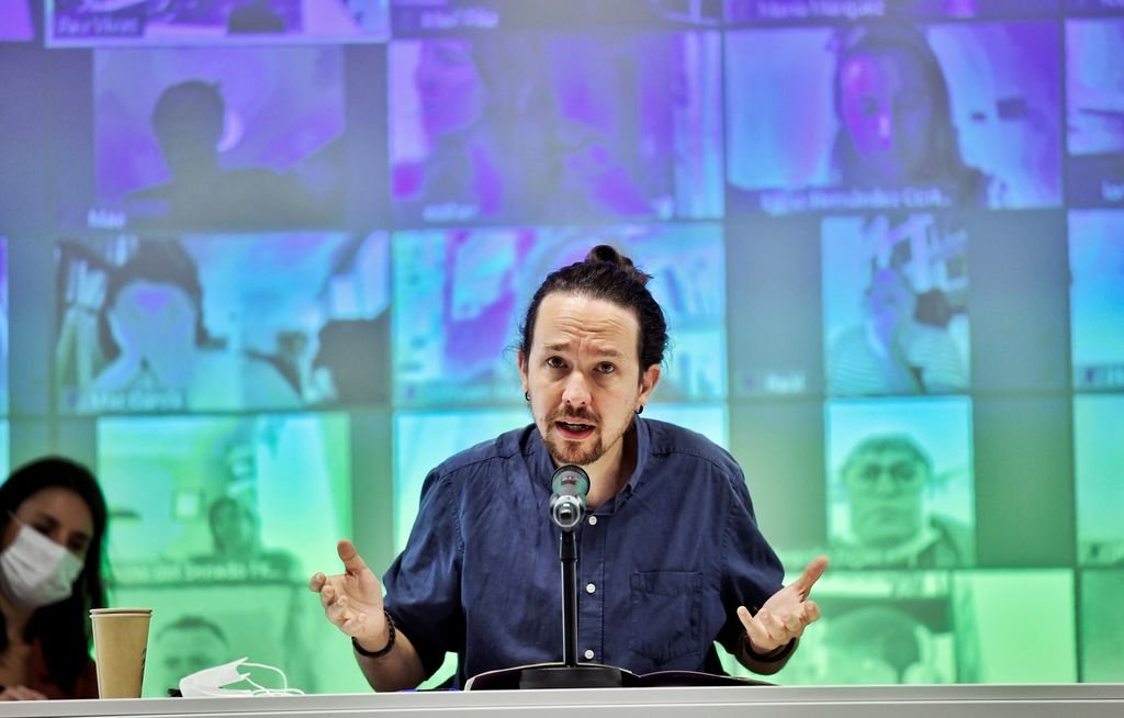 El vicepresidente segundo del Gobierno, Pablo Iglesias, interviene ante el Consejo Ciudadano de Podemos.