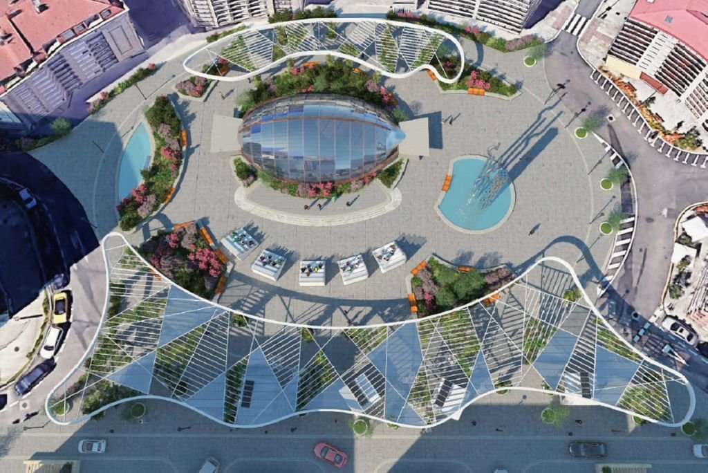 El Concello quiere convertir Plaza Elíptica en un polo verde de atracción cultural y comercial con criterios de sostenibilidad. Una marquesina servirá de nexo, más espacio para peatones y una zona de anfiteatro para eventos.