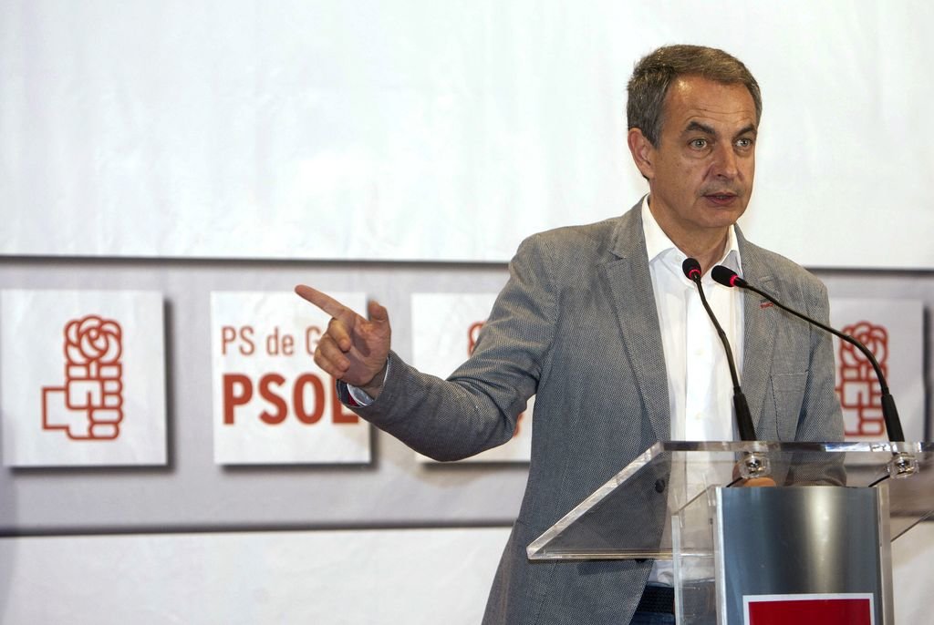 Zapatero, en un acto de su partido en Vigo.