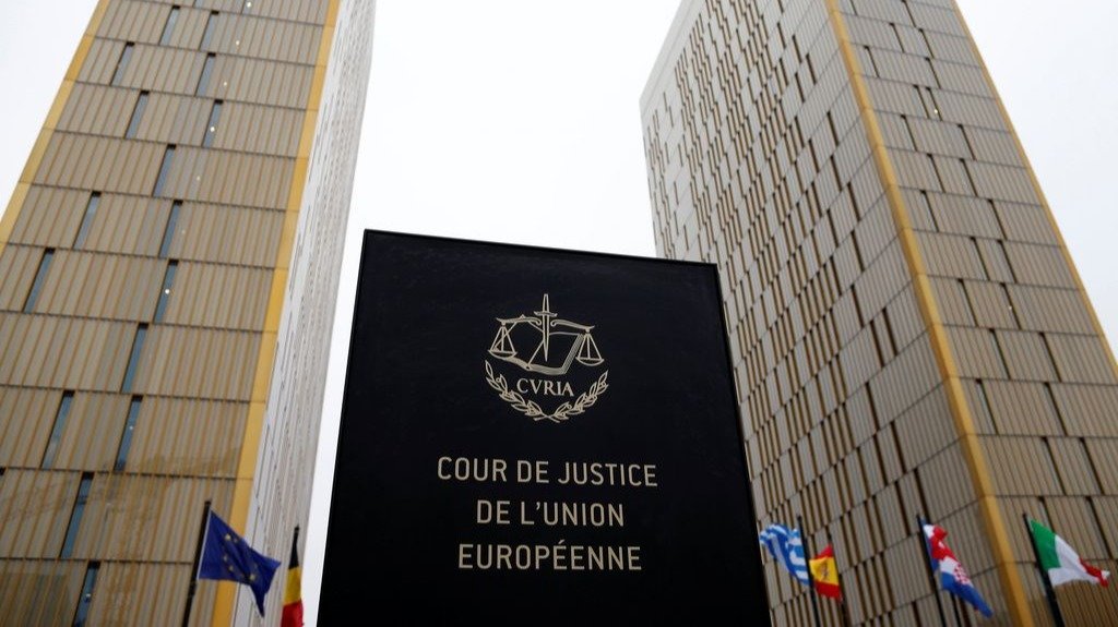 Acceso principal al Tribunal de Justicia de la Unión Europea, en Luxemburgo.