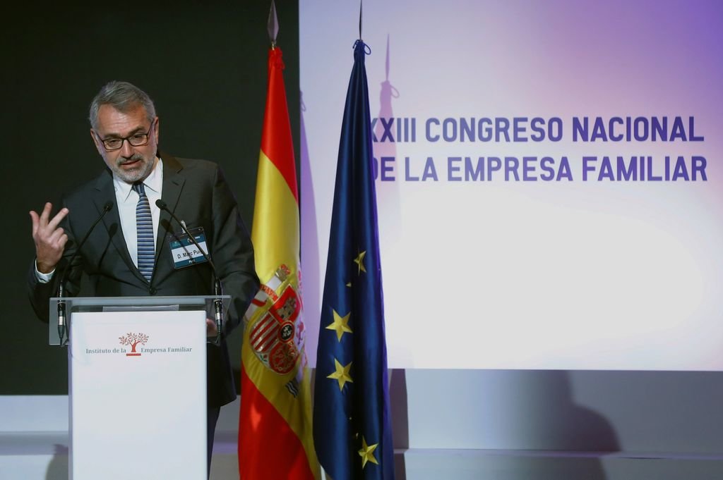 Marc Puig, presidente del Instituto de la Empresa Familiar, durante su intervención en el acto.