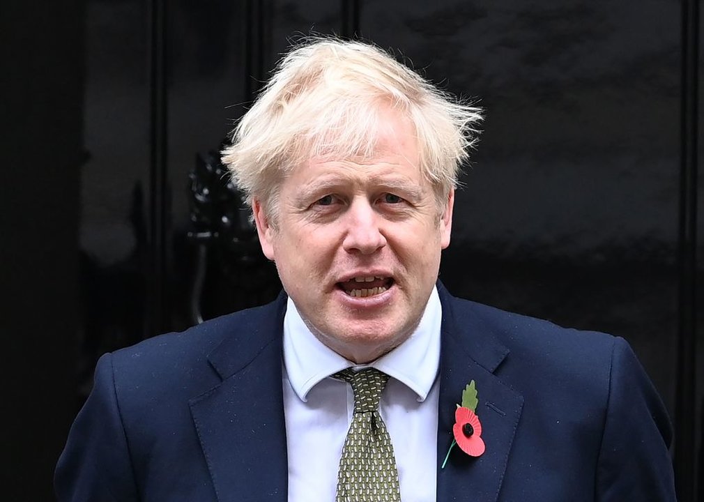 Boris Johnson, durante la rueda de prensa en la que anunció las nuevas medidas.