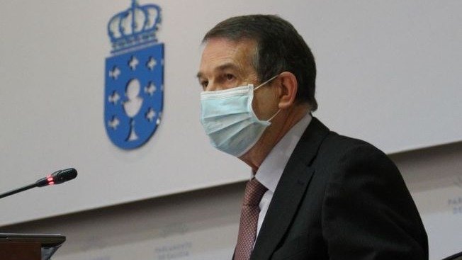 Abel Caballero en su comparecencia ayer en el Parlamento de Galicia.