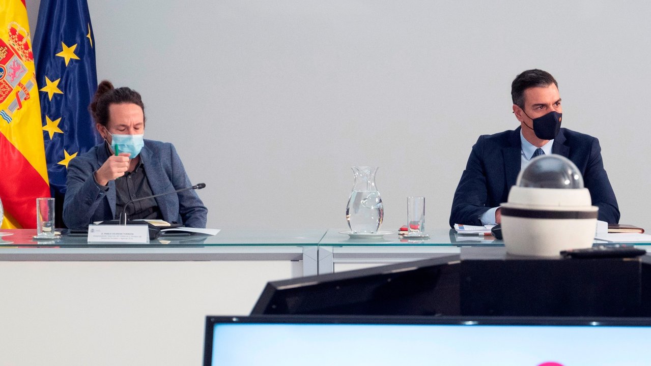 El presidente del gobierno Pedro Sánchez  y el vicepresidente segundo Pablo Iglesias