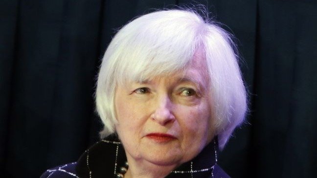Janet Yellen cuando era presidenta de la Reserva Federal.