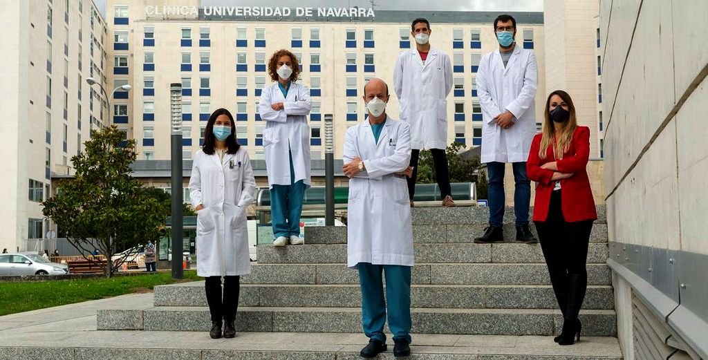 Equipo de investigadores del proyecto "Cardiopatch" en la Universidad de Navarra.