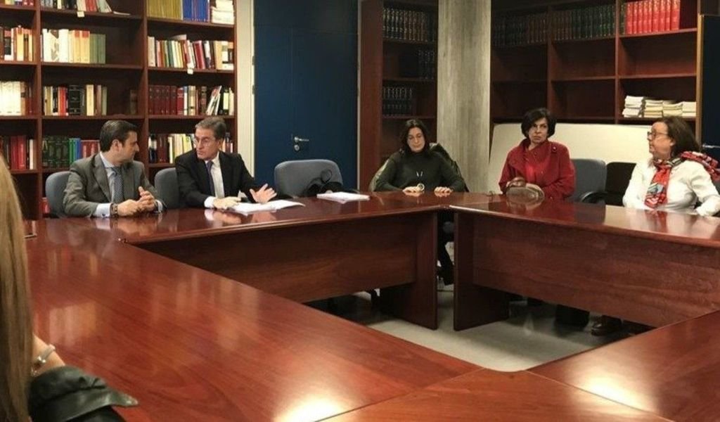 Imagen de la visita del presidente del TSXG a Vigo, en enero, donde ya propuso crear otro juzgado.