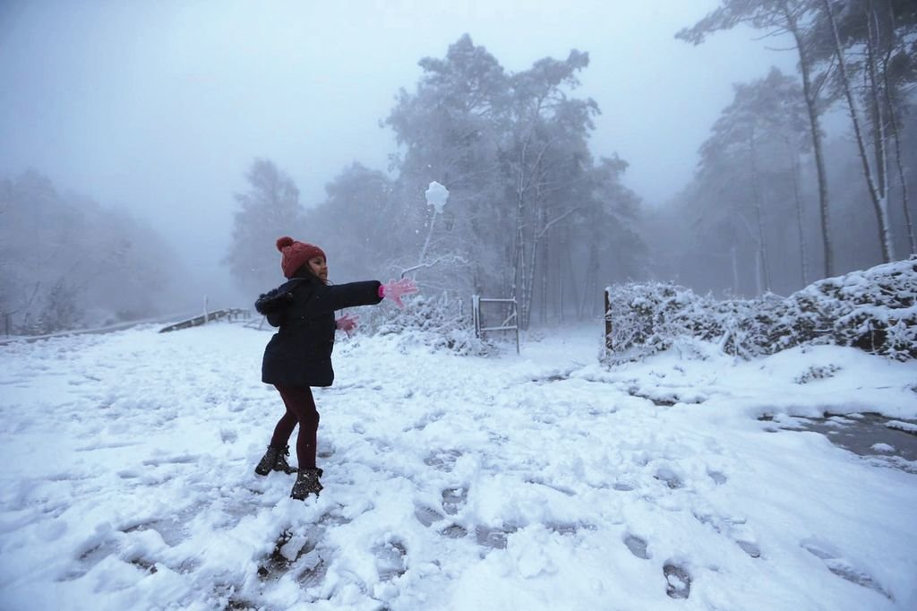 La mayor nevada, como suele ser habitual ,en el Alto de Fontefría a sus casi 800 metros de altitud