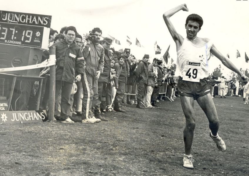 Alejandro Gómez se proclamó campeón de España de cross en 1989 en Baiona.