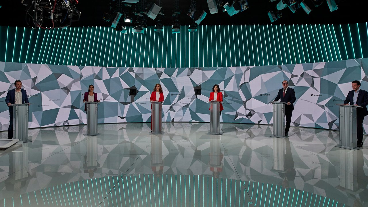El primer debate y único debate a seis de todos los candidatos al 4M