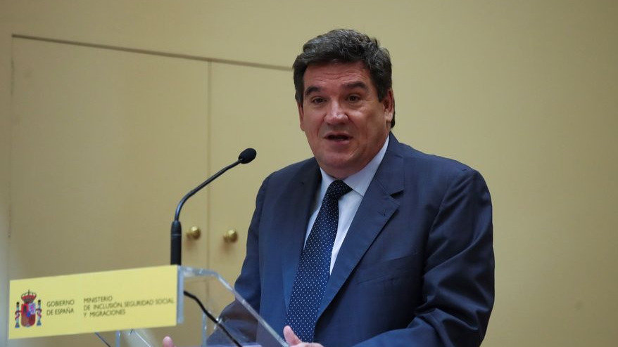 El ministro de Inclusión, Seguridad Social y Migraciones, José Luis Escrivá, en una rueda de prensa.