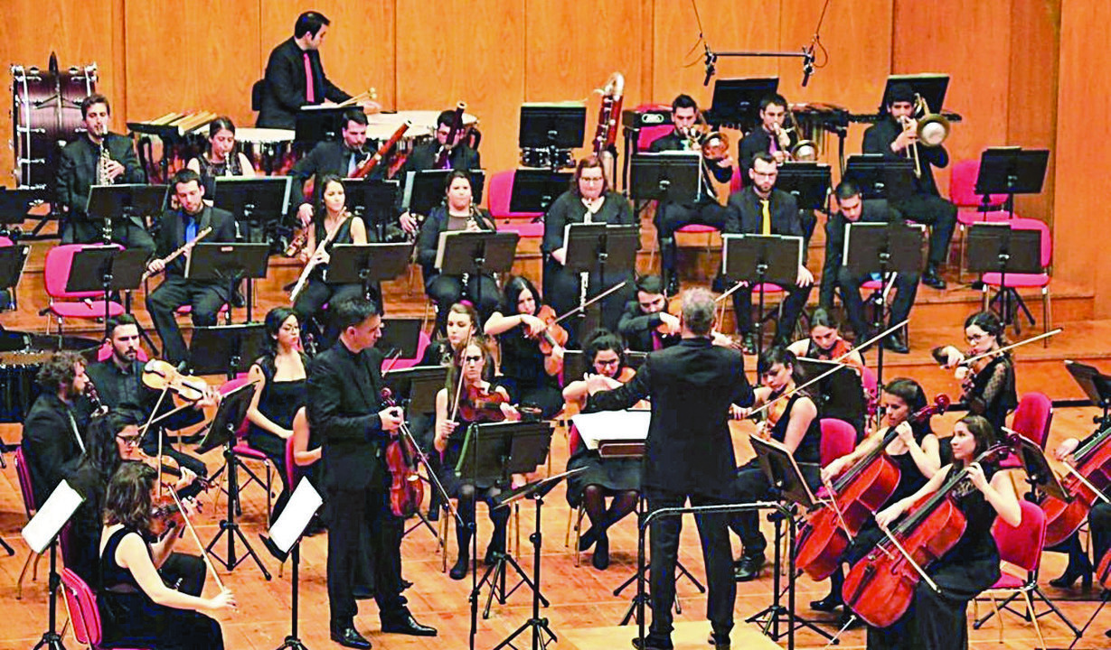 Imagen de la Orquesta Sinfónica de Vigo 430 durante uno de sus conciertos.