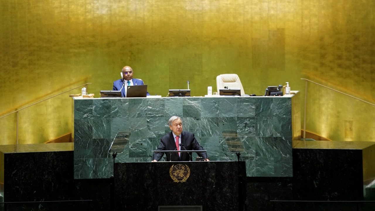 Antonio Guterres, durante su intervención.