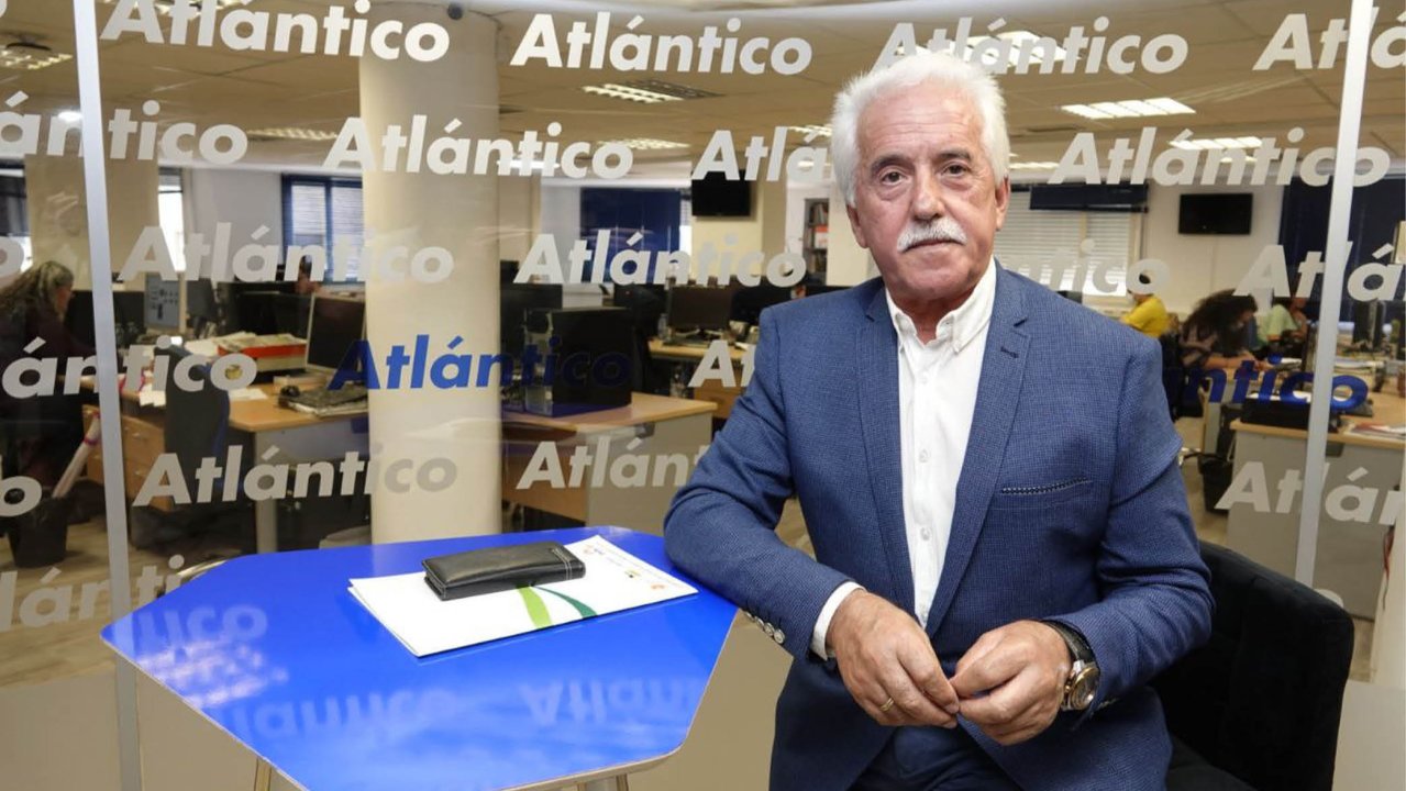 Ramón Alonso en el set de Atlántico.
